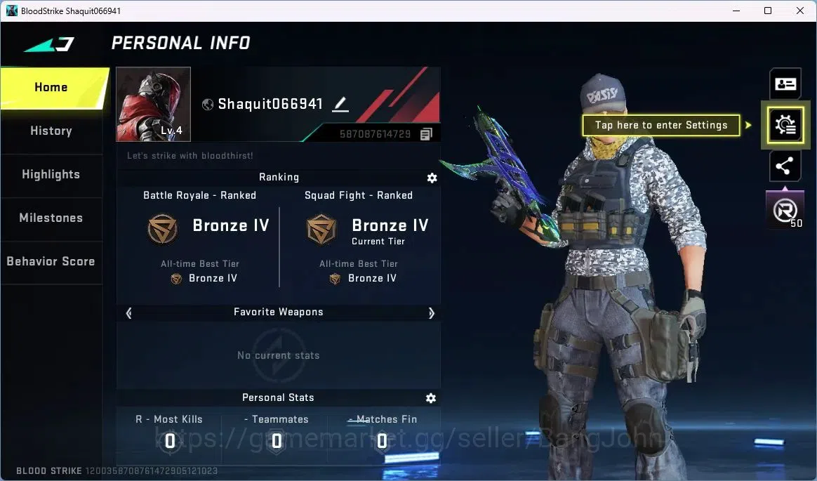 Blood Strike Accounts ASIA | Collab AK47-Sacred Axe Rhitta | 3 Legendary image 2