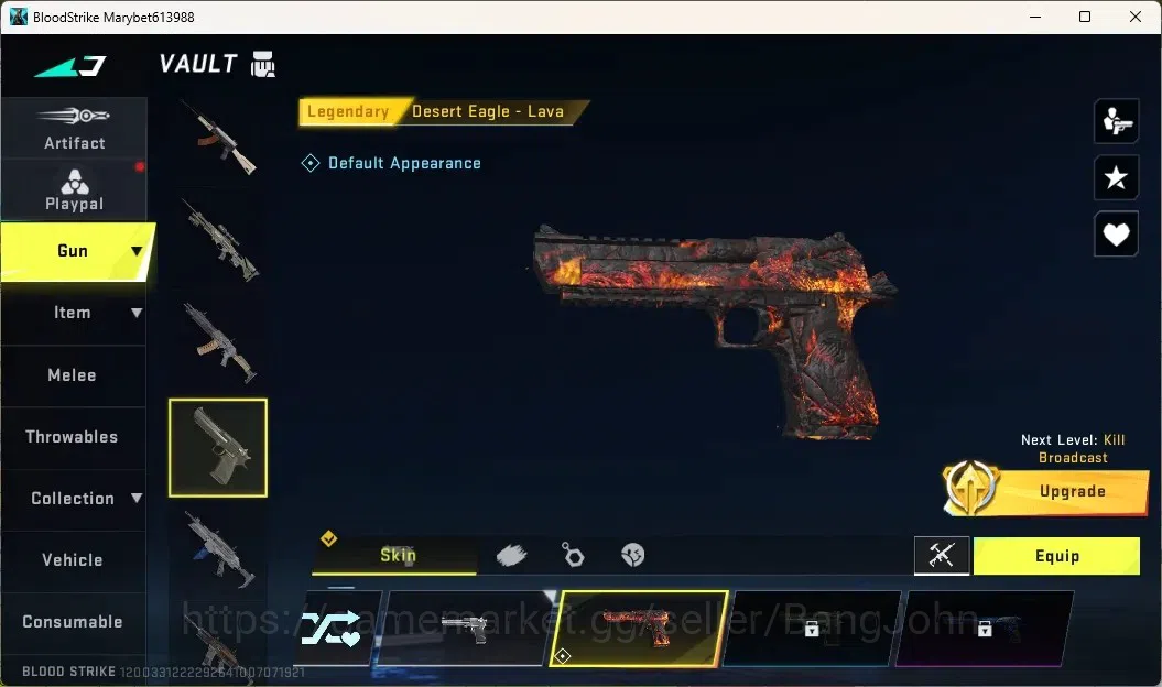 Blood Strike Accounts Collab Skin ASIA | 1 ETERNAL: M700-Seraph|1 ULTRA STRIKER: ZERO-Nullifier|3 LEGENDARY GUN|1 Epic Name 2