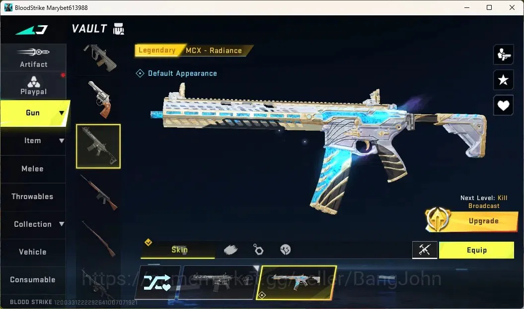 Blood Strike Accounts Collab Skin ASIA | 1 ETERNAL: M700-Seraph|1 ULTRA STRIKER: ZERO-Nullifier|3 LEGENDARY GUN|1 Epic Name 4