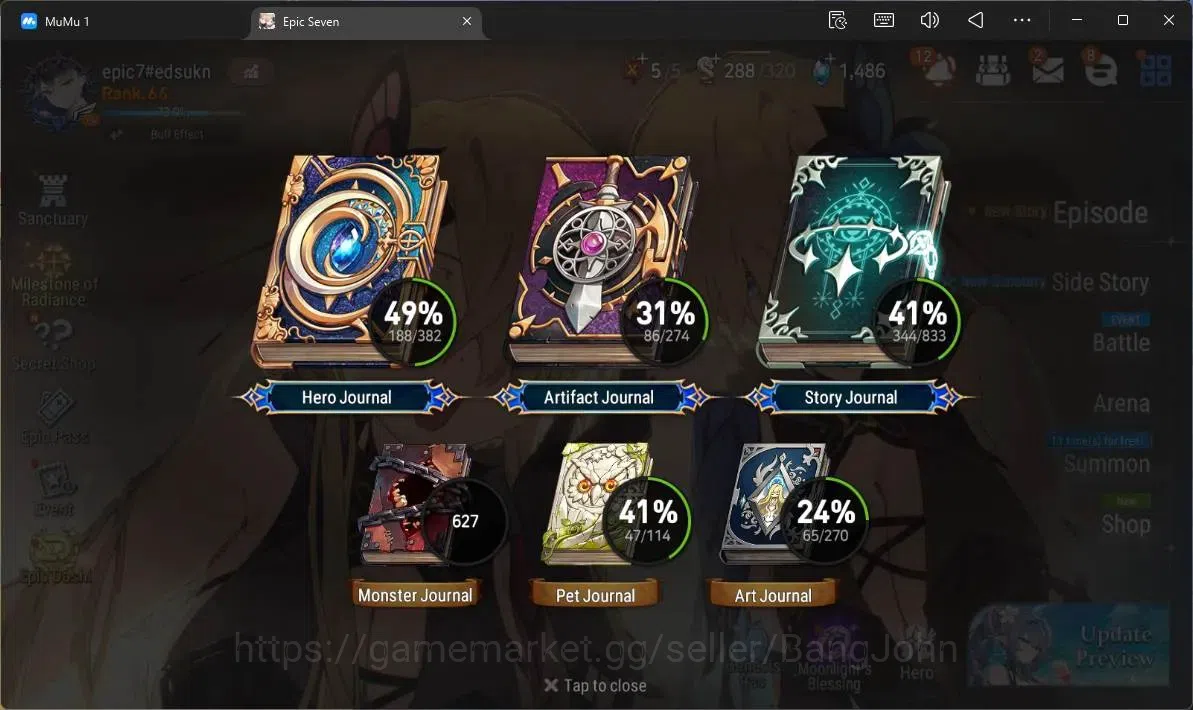 Epic Seven Accounts Global | 15 ML(NM Luna,Belian,Notos,RN Luciella,By image 3