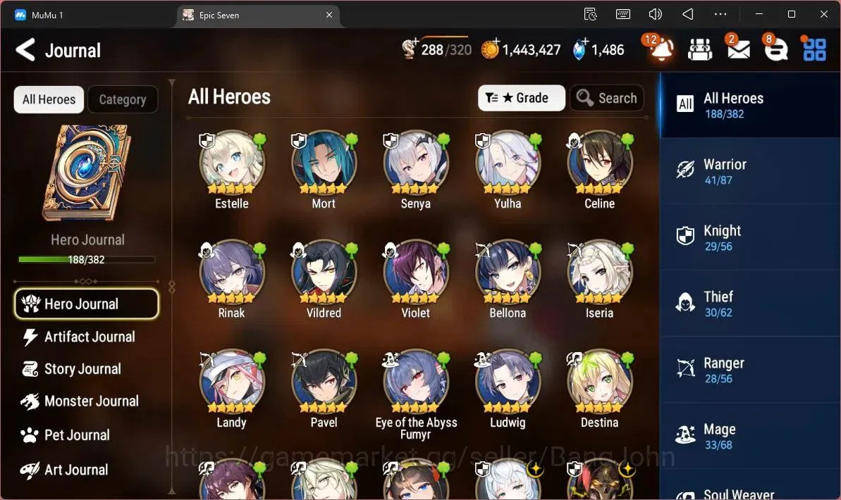 Epic Seven Accounts Global | 15 ML(NM Luna,Belian,Notos,RN Luciella,By image 7