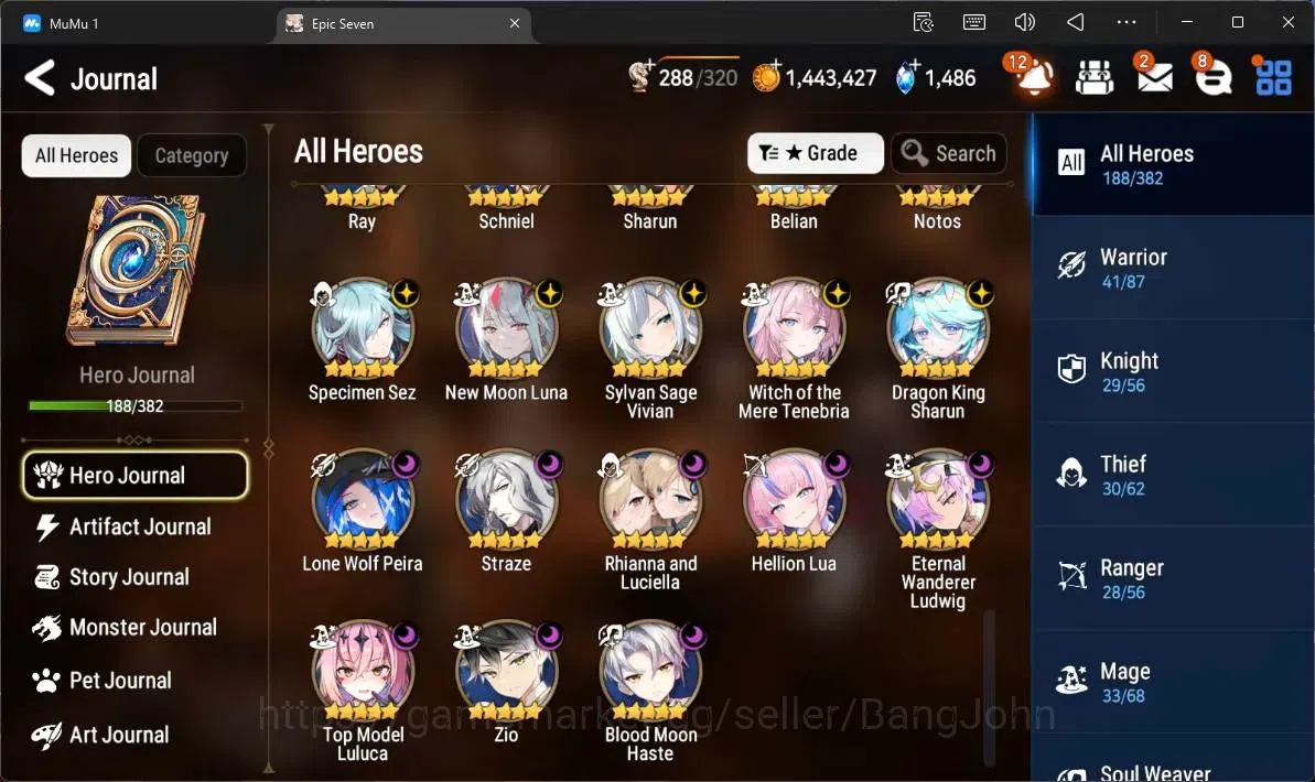 Epic Seven Accounts Global | 15 ML(NM Luna,Belian,Notos,RN Luciella,By image 9
