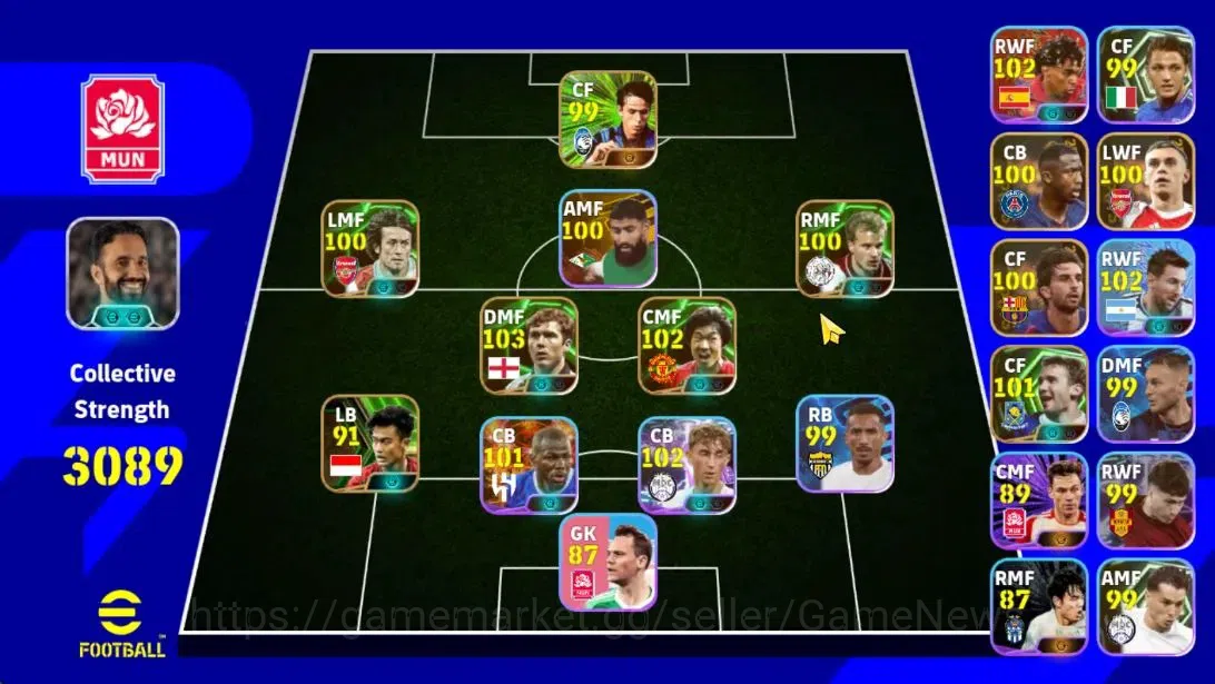eFootball Accounts Android|240 Coin|Epic Paul Scholes,Park Ji-Sung,An image 1
