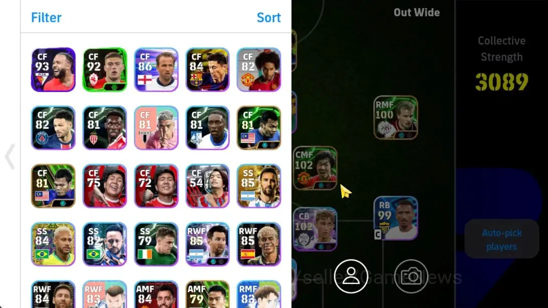 eFootball Accounts Android|240 Coin|Epic Paul Scholes,Park Ji-Sung,An image 2