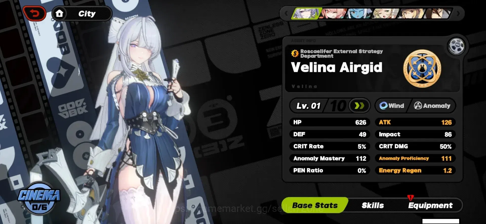 Zenless Zone Zero Accounts Starter ASIA|IK 07|Starter S1 Prologue|2 Limited (Velina Airgid,Zhao)|ALL Unset|MC Wise|3 EMT+46 13