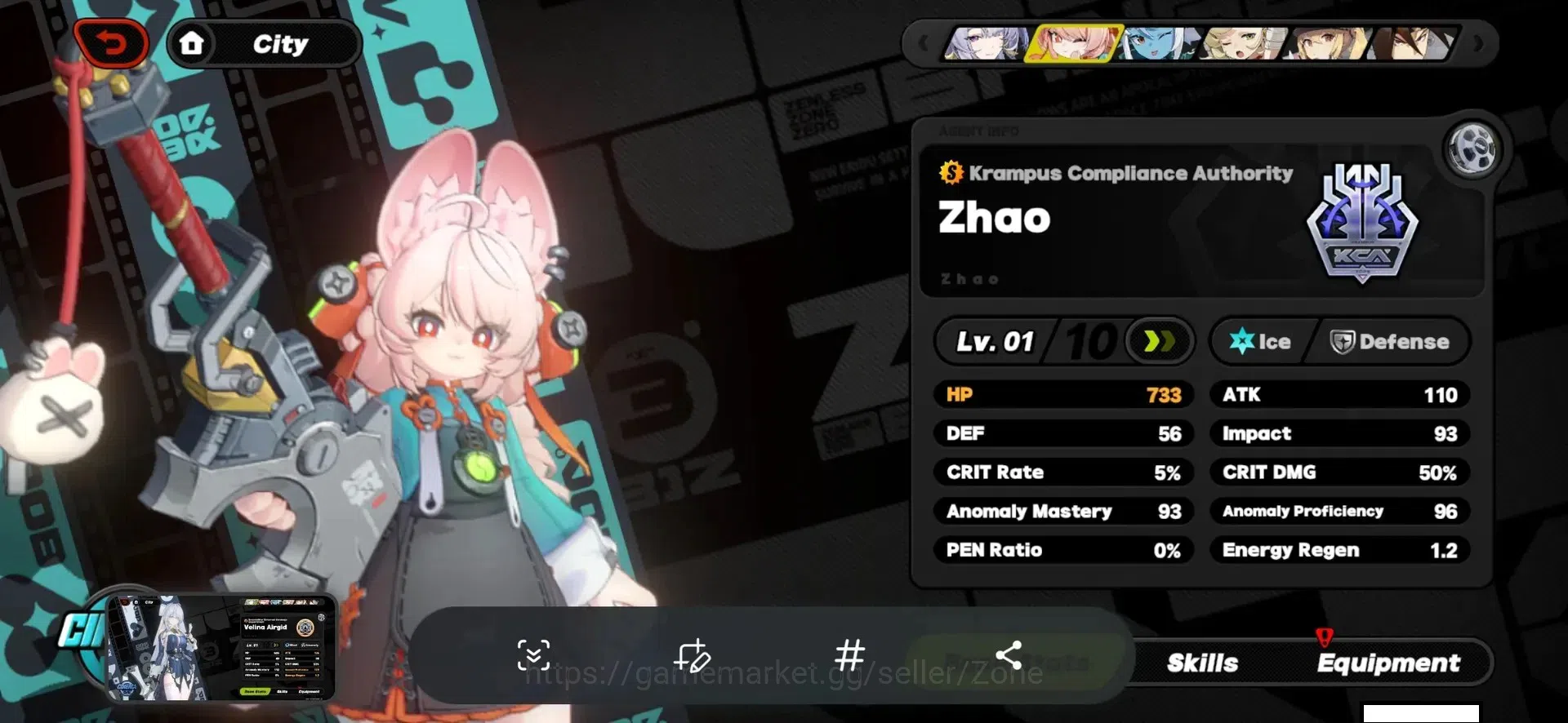 Zenless Zone Zero Accounts Starter ASIA|IK 07|Starter S1 Prologue|2 Limited (Velina Airgid,Zhao)|ALL Unset|MC Wise|3 EMT+46 14