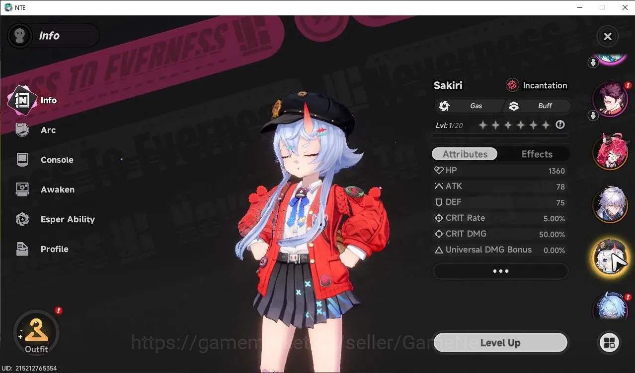 Neverness to Everness Accounts GLOBAL EU|HL 3| 3 SSR [Nanally,Sakiri,Baicang] |5 SR [Adler,Edgar,Etc]|Underboss Glider|Male 2