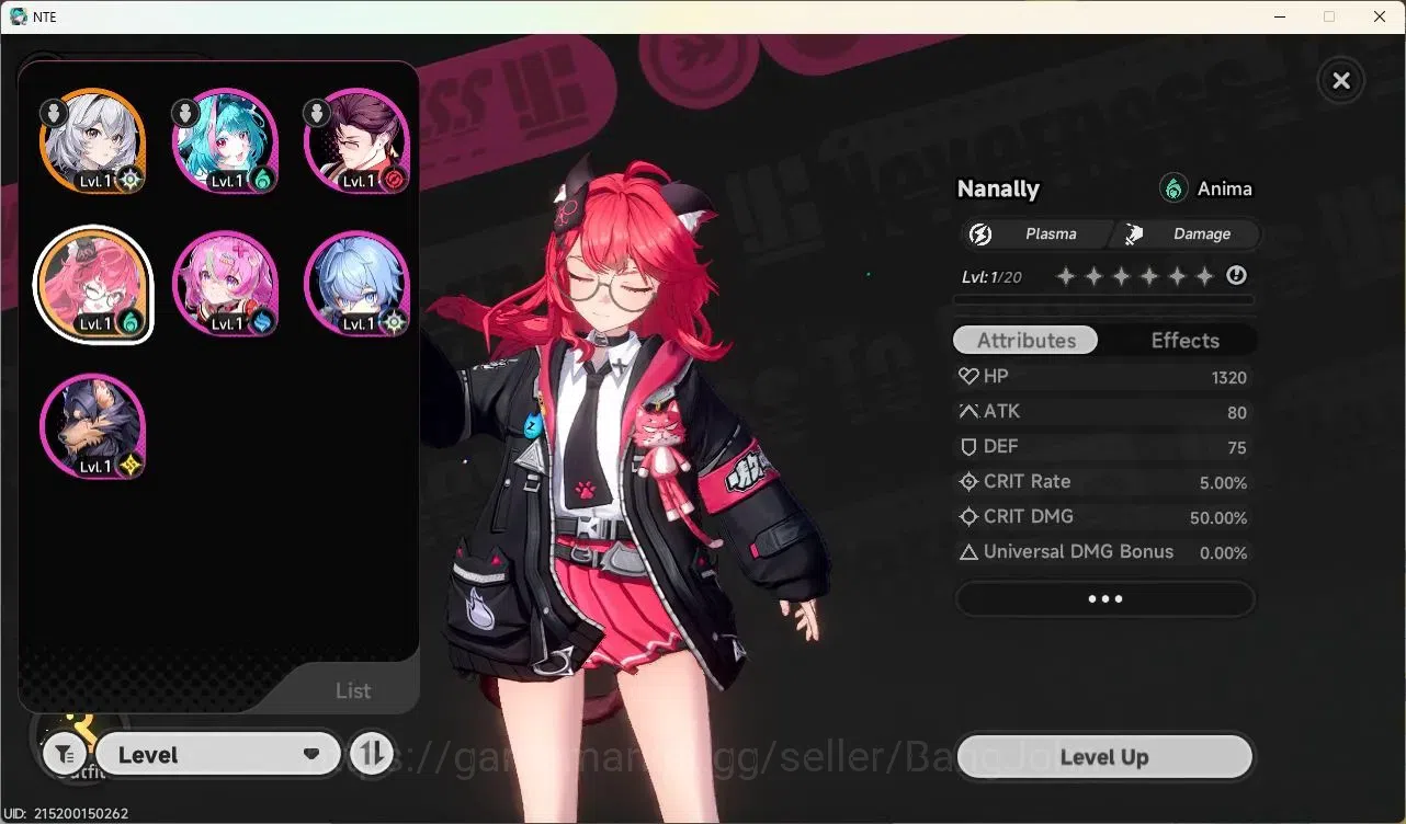 Neverness to Everness Accounts NA|Starter LVL 3, Nanally, 7 Char, MC male, Select image 3