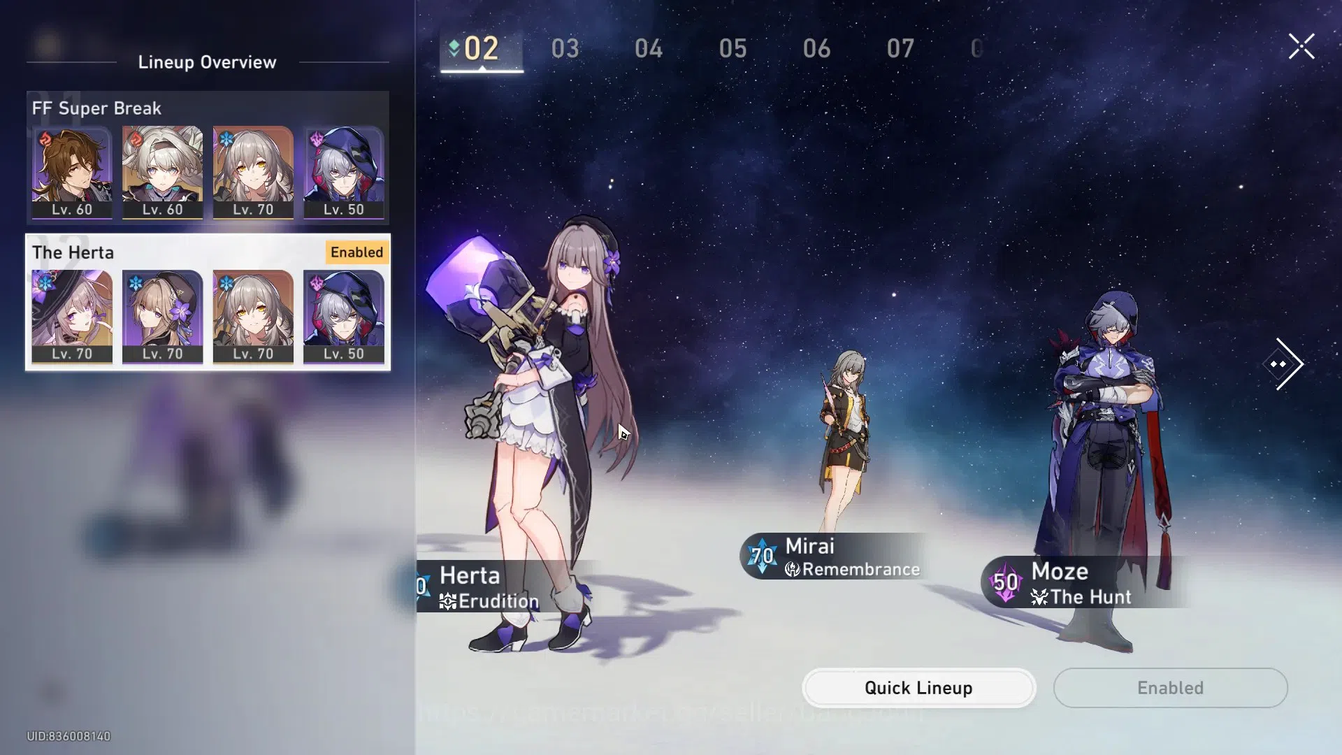 Honkai Star Rail Accounts ASIA | TL 51 | 3 Limit | The Herta + Sign |Firefly image 12