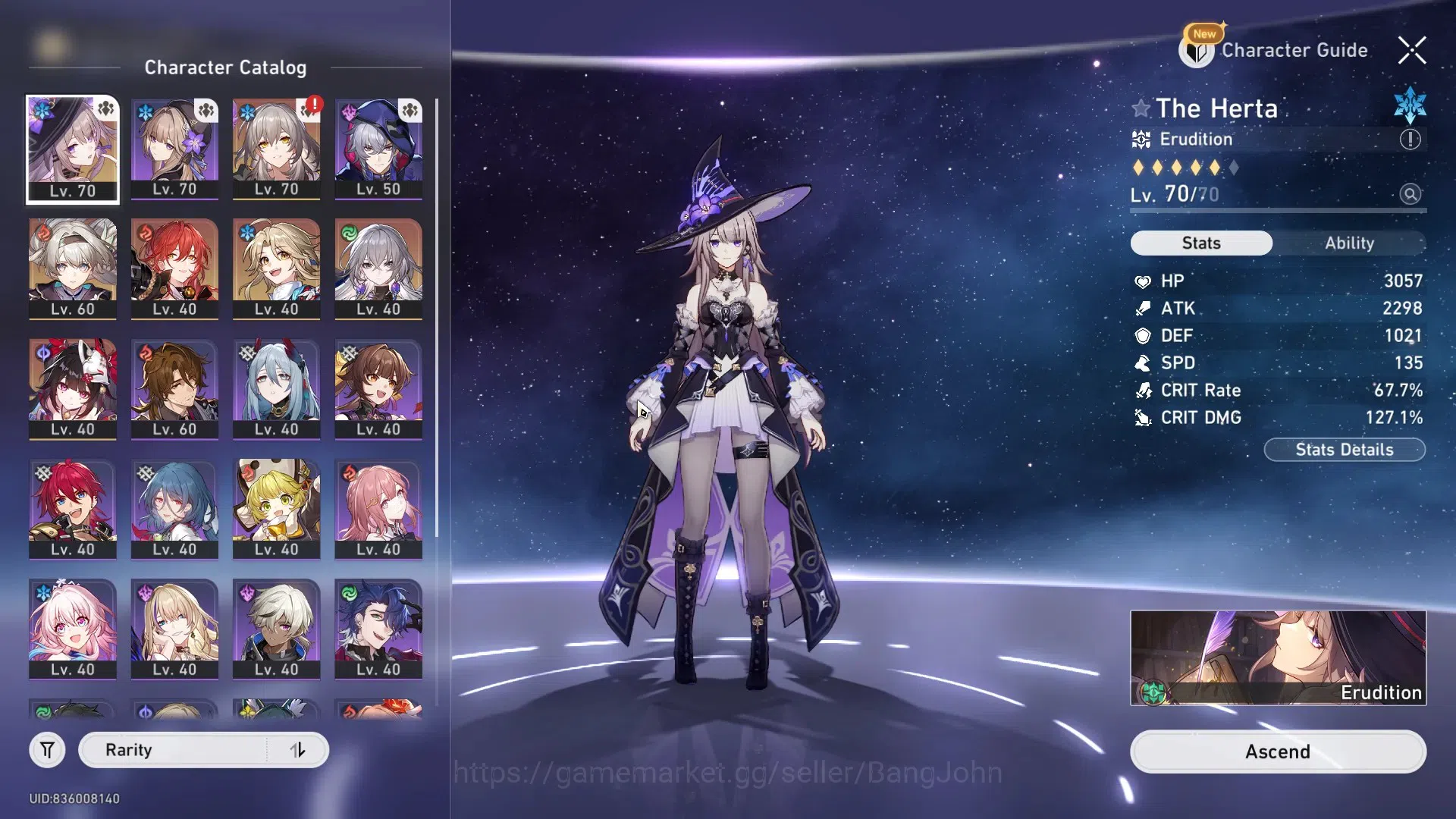 Honkai Star Rail Accounts ASIA | TL 51 | 3 Limit | The Herta + Sign |Firefly image 2