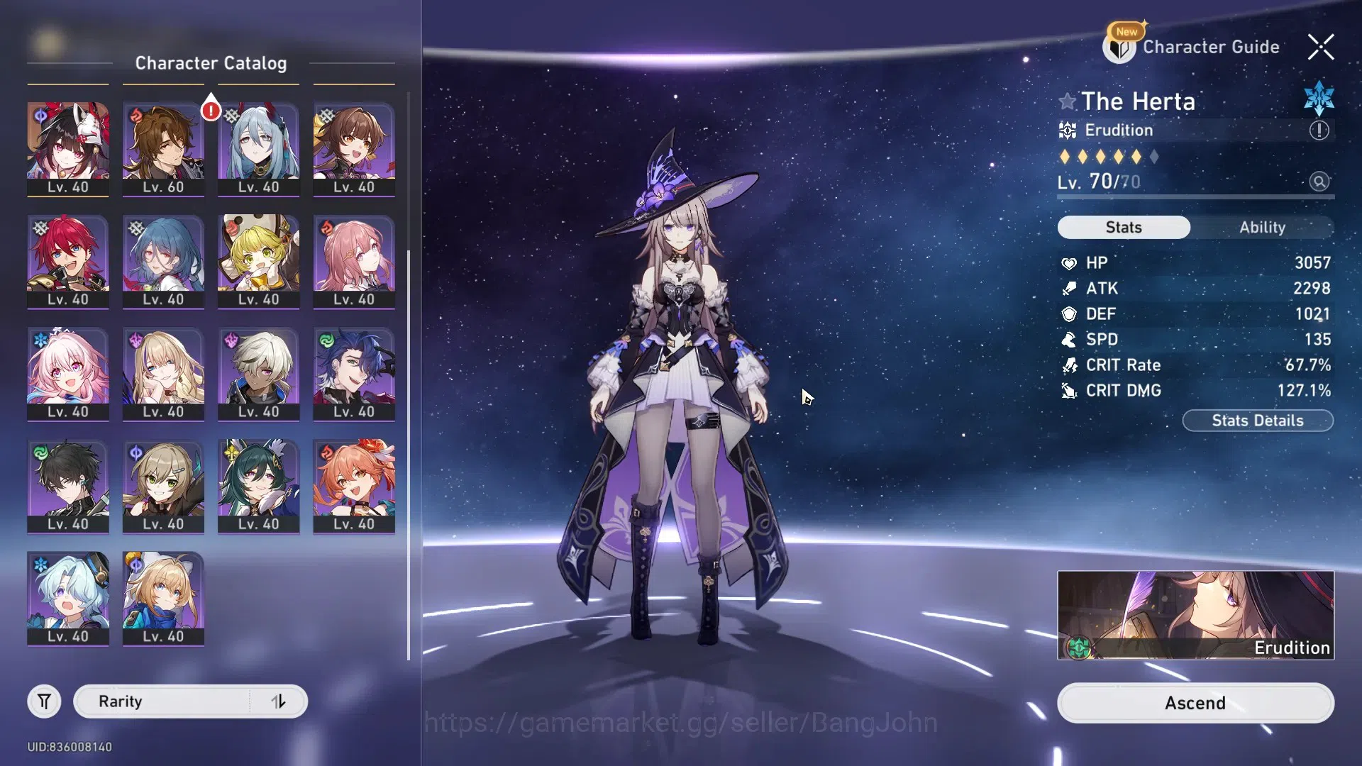 Honkai Star Rail Accounts ASIA | TL 51 | 3 Limit | The Herta + Sign |Firefly image 3