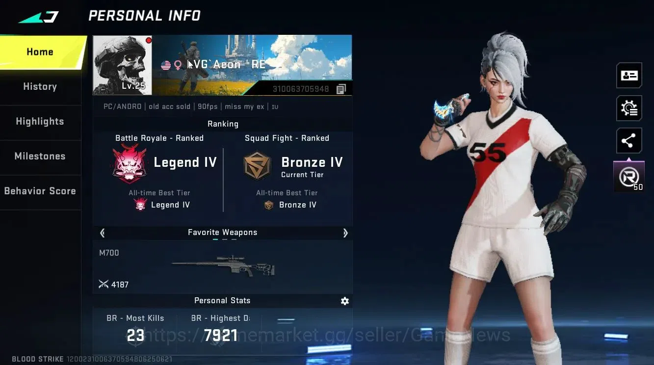 Blood Strike Accounts ASIA|ULTRA MELEE Talon Knife+[EMMA,KATYA,ETHAN,etc image 2