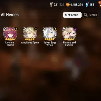 Epic Seven Accounts Starter Global|Starter New Era 4ML (R&L, LQC, ATywin, SSVivian, )|Theater, PoH, Bless, ON|Stove
