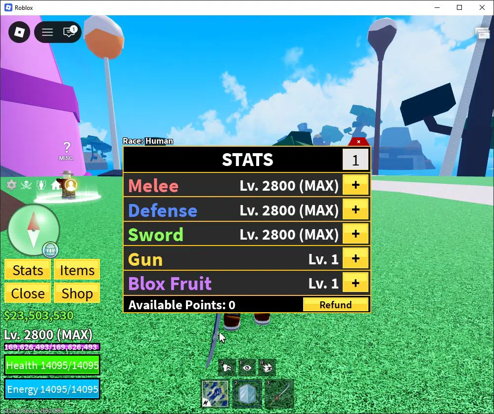 Blox Fruit |Lv Max + Ice, GodHuman |23M Beli 56K Frag| 1 Myth Weap 3 Legend Fruit |Human V1|Unverif(RBL952) Roblox Accounts Blox Fruit |Lv Max + Ice, GodHuman |23M Beli 56K F image 1