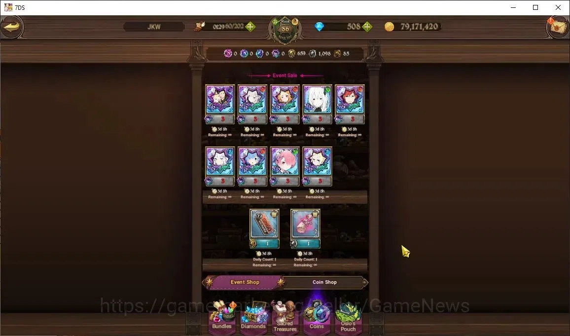 The Seven Deadly Sins: Grand Cross Accounts Global|3,7M CC|508 DM|4 LR+6 UR+Collab FF,ReZero|P image 14