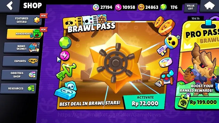 Brawl Stars Accounts 2271 Trophy|37 Brawler 4 Max(Colt,Bibi,Bull,EMZ)|27k Bling 10k PP| 3 Myth [G Otis,Pop Penny,Tickoyaki 7