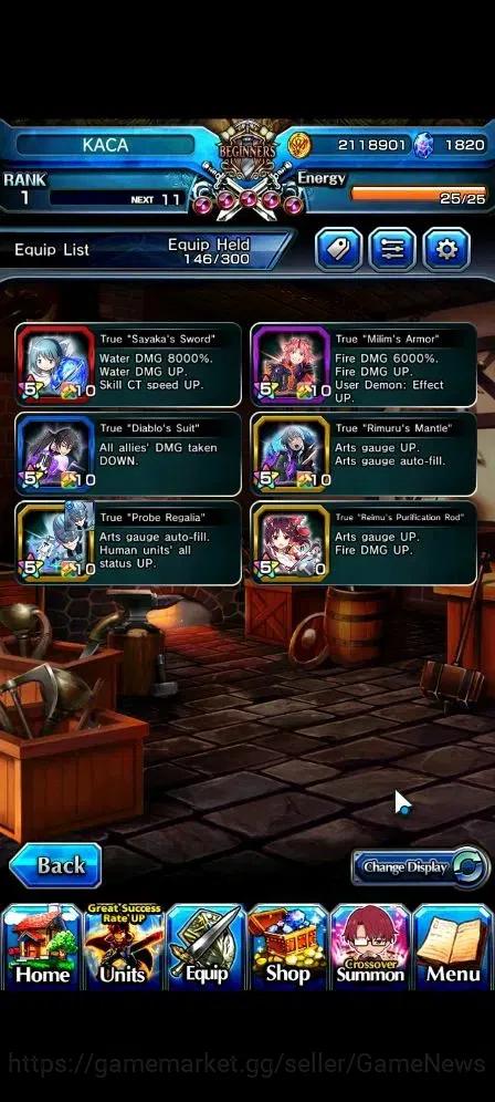 Grand Summoners Accounts Global|Rank 1|1820 cc Ready Gacha|6 Ascend 1 TW| [ image 5