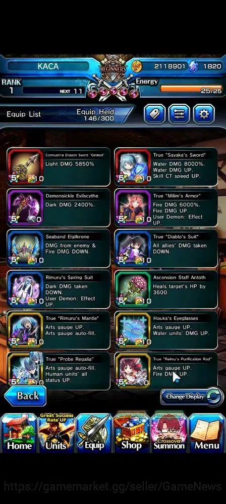 Grand Summoners Accounts Global|Rank 1|1820 cc Ready Gacha|6 Ascend 1 TW| [ image 6