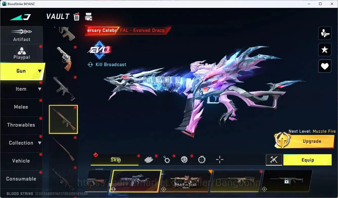 Blood Strike Accounts ASIA | EVO FAL-Evolved Draco | Collab FAL-Primal A image 16