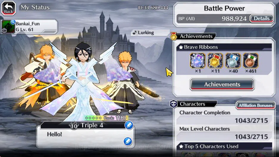 Bleach: Brave Souls Accounts [GBL]50K Orb|10th Anniv(Rukia,Ichigo),TYBW26 Ichig image 2