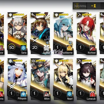 Arknights Accounts Starter ARKNIGHTS GLOBAL STARTERMID 7*6 , 2 LIMITED KALTSIT,SILVERASH ALTER , MUDROCK,THORN,THORN