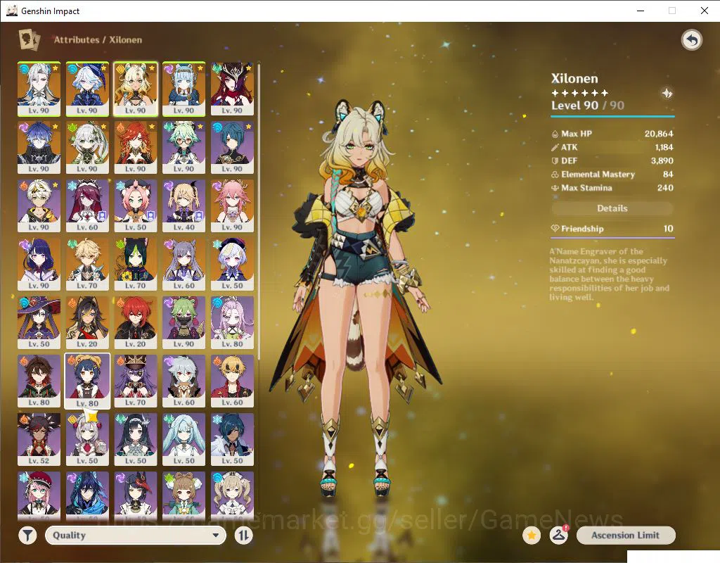 Genshin Impact Accounts ASIA|AR 58|10  Limited +7(*5Weapon)|Neuvillate+Sig image 3