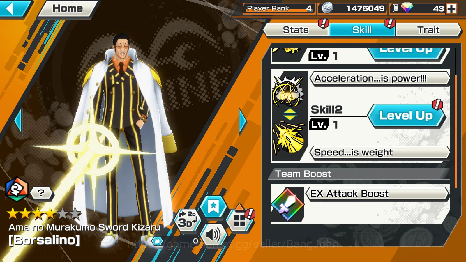 One Piece Bounty Rush Accounts GLOBAL | 3EX | 5elders Nusjuro | SK Borsalino |4em image 6