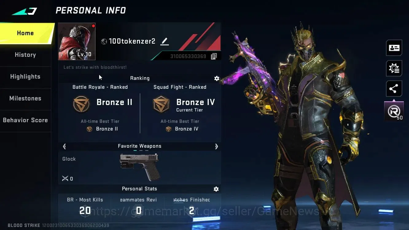 Blood Strike Accounts ASIA|ULTRA [VOLT-Overlord,UMP45-Oni Piercer]|Legen image 2