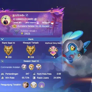 Magic Chess: Go Go Accounts High Glory 208|Bonus MLBB|38 Commander 4 Max|16 Skin|1 Special (Blue Spectre),13 Elite,Etc|4