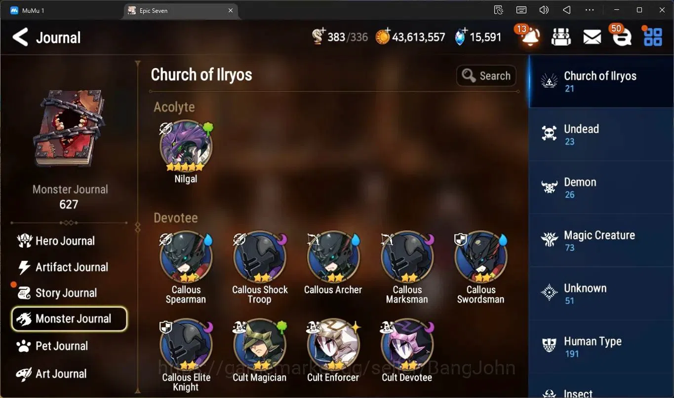 Epic Seven Accounts High-End Global Unverif |21 ML(E Ilynav,RO Light,Belian,Harsetti,SOTD Diene,DD Day Etc.)|PoH ON|SS 18