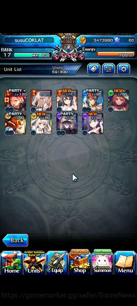Grand Summoners Accounts Global|Rank 17|Starter|9 Ascend|EmiyaTW,Summer (Mi image 3