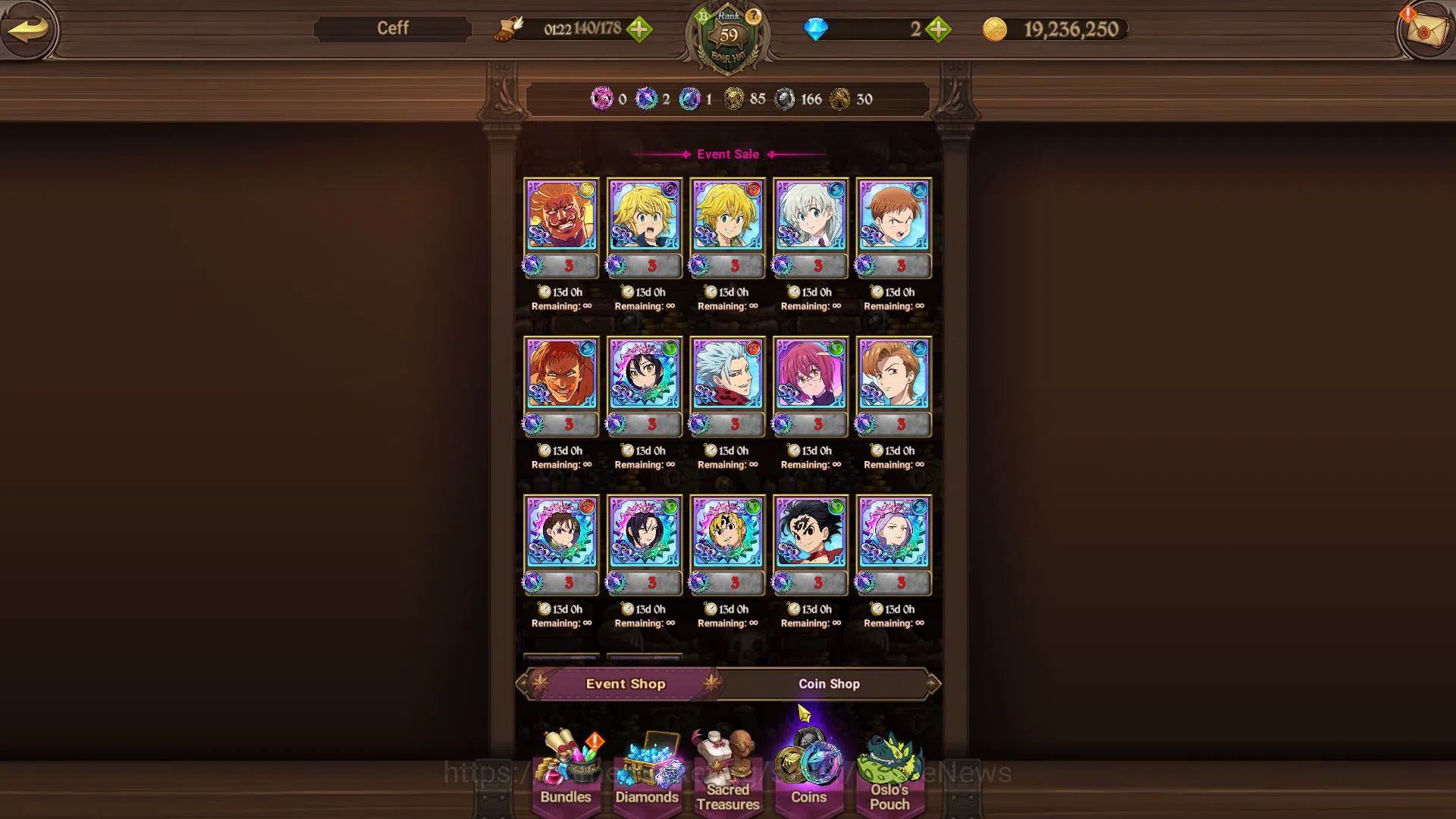 The Seven Deadly Sins: Grand Cross Accounts Global|1 M CC|Starter Ch4| 4 UR | Gowther2/6, Thor image 9
