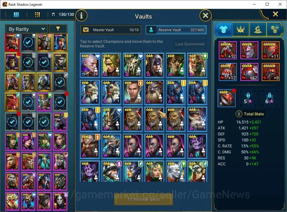 Raid: Shadow Legends Accounts Best Starter 1 Myth Ash'Nar + 3 Turtle Combo(Leona image 10
