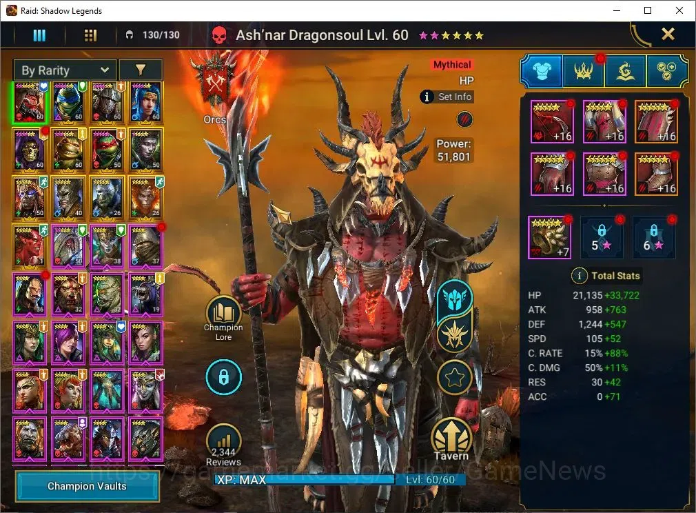 Raid: Shadow Legends Accounts Best Starter 1 Myth Ash'Nar + 3 Turtle Combo(Leona image 3