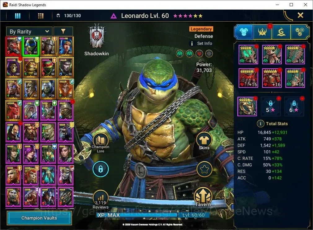 Raid: Shadow Legends Accounts Best Starter 1 Myth Ash'Nar + 3 Turtle Combo(Leona image 4