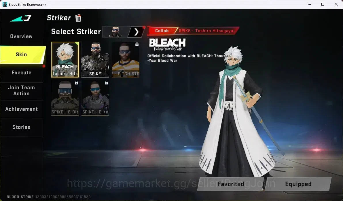 Blood Strike Accounts ASIA | COLLAB BLEACH UZI-ZANGETSU| BLEACH SPIKE-TO image 11