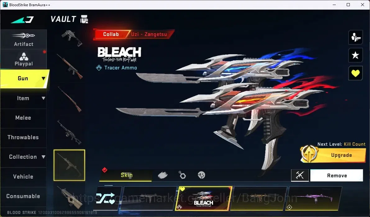 Blood Strike Accounts ASIA | COLLAB BLEACH UZI-ZANGETSU| BLEACH SPIKE-TO image 5