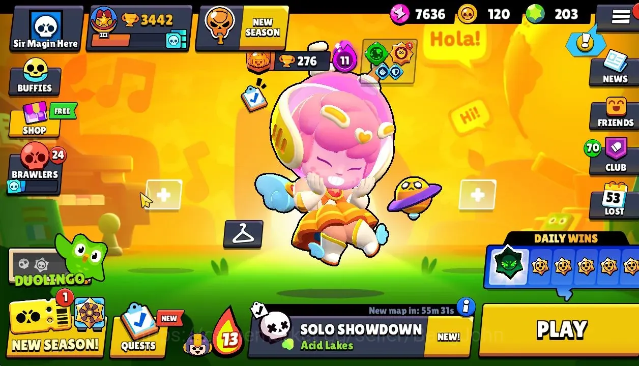 Brawl Stars Accounts Trophy 3442 | 36 Brawler | 6 Max Hypercharge | 1 Legend,1 Mythic,11 Epic Skins | 23K Bling | ProtectOff 1