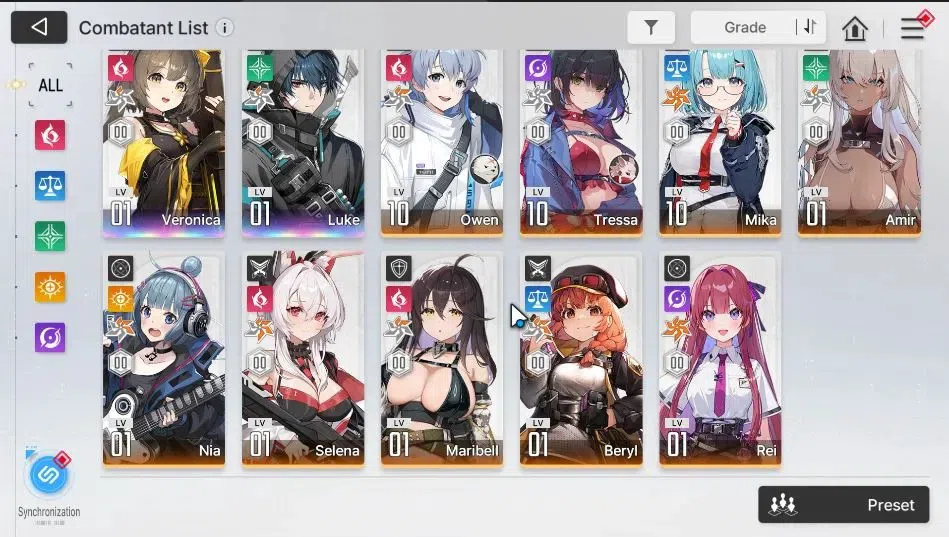 Chaos Zero Nightmare Accounts ASIA|Lv 54|8 SSR[Tenebria+Sign,Adelheid,Diana,Tiph image 4