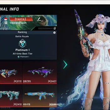 Blood Strike Accounts Collab Skin ASIA|3 Eternal Gun:INP-9 - GoldenElegy,AUG-Requiem,QBZ95-Whisper|Ultra Melee TheIron|3