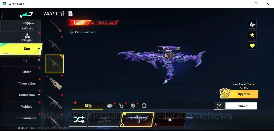 Blood Strike Accounts ASIA| ETERNAL UZI-Star Chaser|Ultra Meele [Lightbl image 6