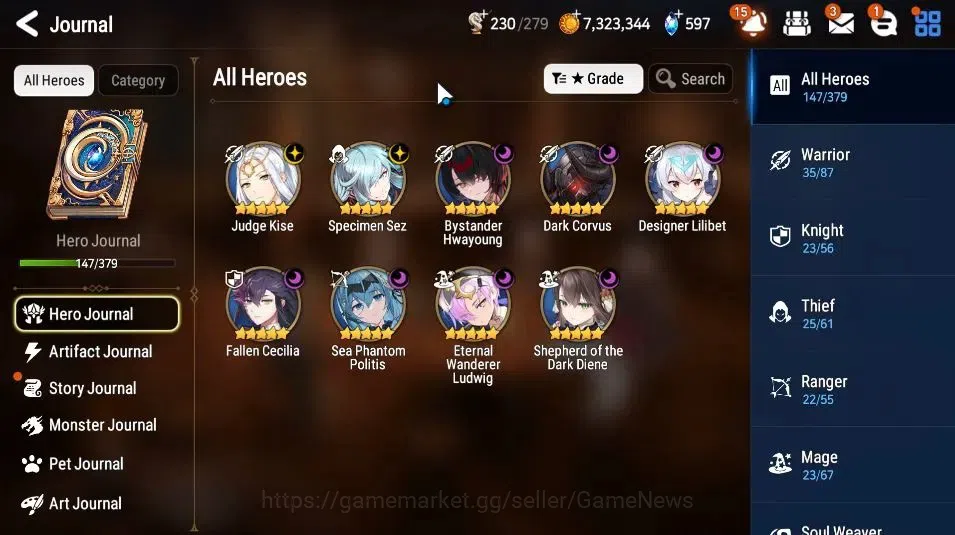 Epic Seven Accounts Starter GLOBAL Unverif|NewEra|9 ML[Shepherd of the Dark Diene,SP Politis,Etc]+Estelle,TA 4
