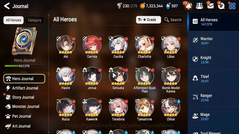 Epic Seven Accounts Starter GLOBAL Unverif|NewEra|9 ML[Shepherd of the Dark Diene,SP Politis,Etc]+Estelle,TA 5