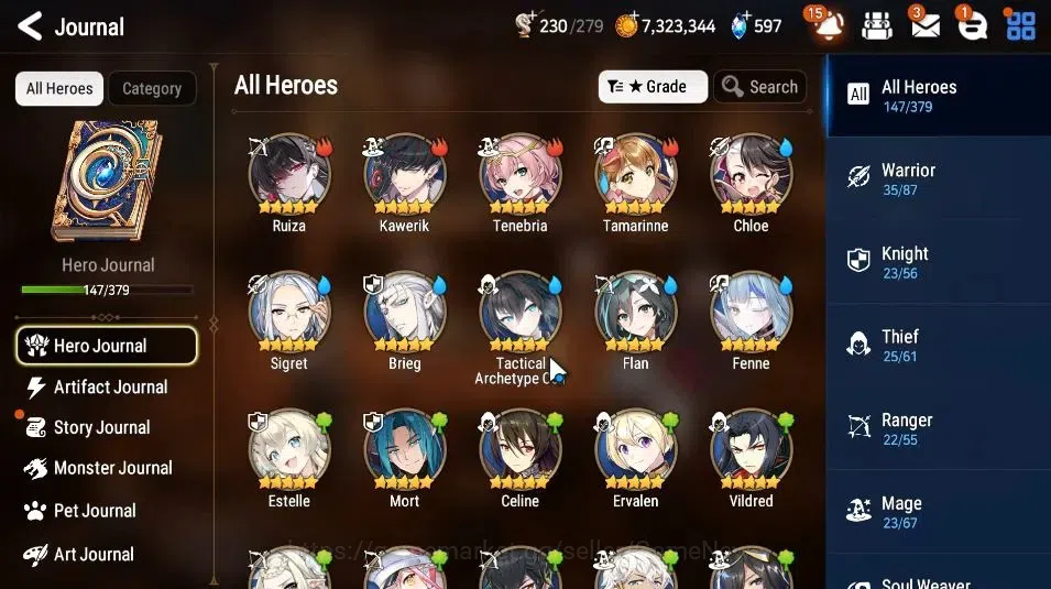 Epic Seven Accounts Starter GLOBAL Unverif|NewEra|9 ML[Shepherd of the Dark Diene,SP Politis,Etc]+Estelle,TA 6
