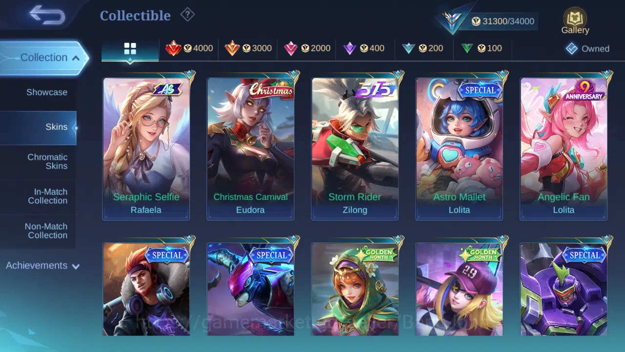 Mobile Legends: Bang Bang Accounts Others Hero 97 | Skin 133 | 1 Starlight Card | Zenith Vexana | Luckybox (Saber ,Akai 10