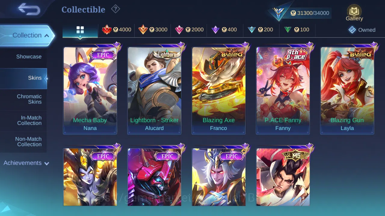 Mobile Legends: Bang Bang Accounts Others Hero 97 | Skin 133 | 1 Starlight Card | Zenith Vexana | Luckybox (Saber ,Akai 8
