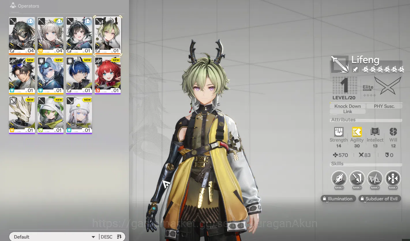Arknights: Endfield Accounts ASIA | Fresh Starter | (1 SSR) Lifeng + 5 Char SR Character | Log Gryplink | Take Mail | Check