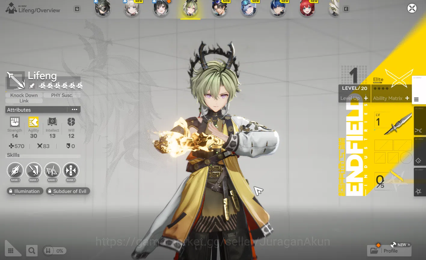 Arknights: Endfield Accounts ASIA | Fresh Starter | (1 SSR) Lifeng + 5 Char SR Character | Log Gryplink | Take Mail | Check 3