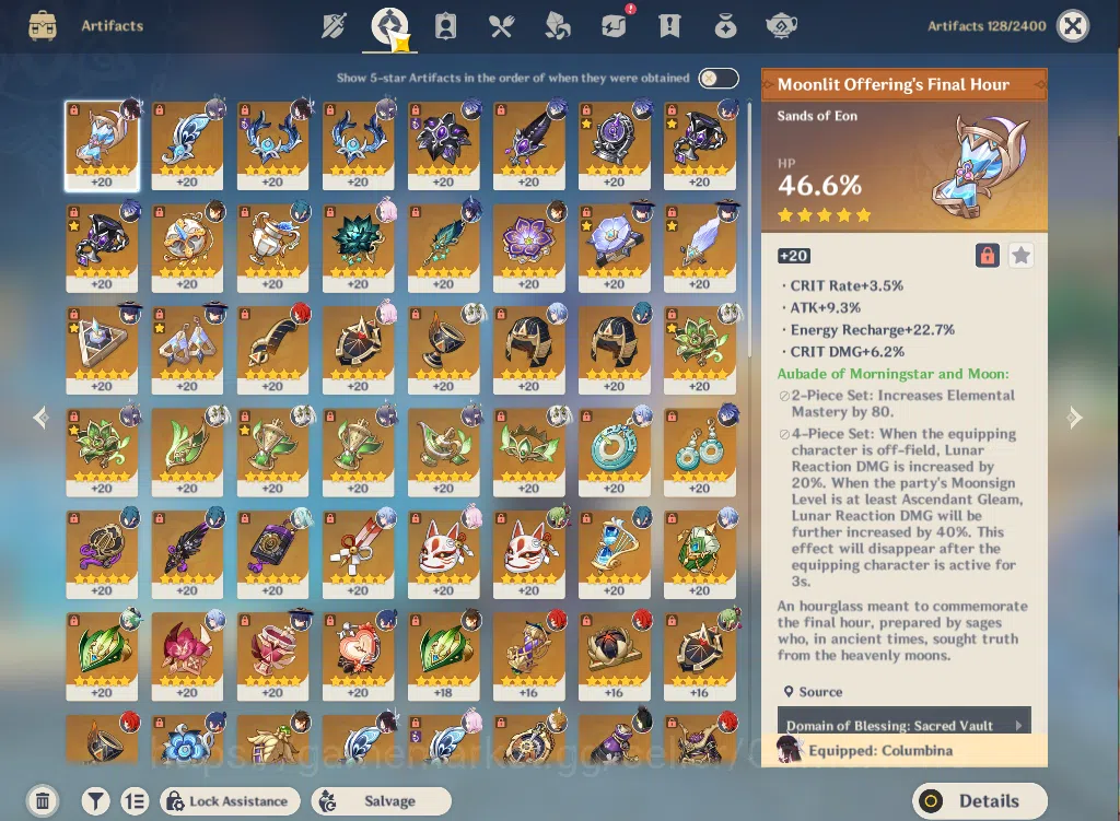 Genshin Impact Accounts ASIA|AR55|8Limited+2(*5Weapon)|Flins,Lauma,Wandere image 11