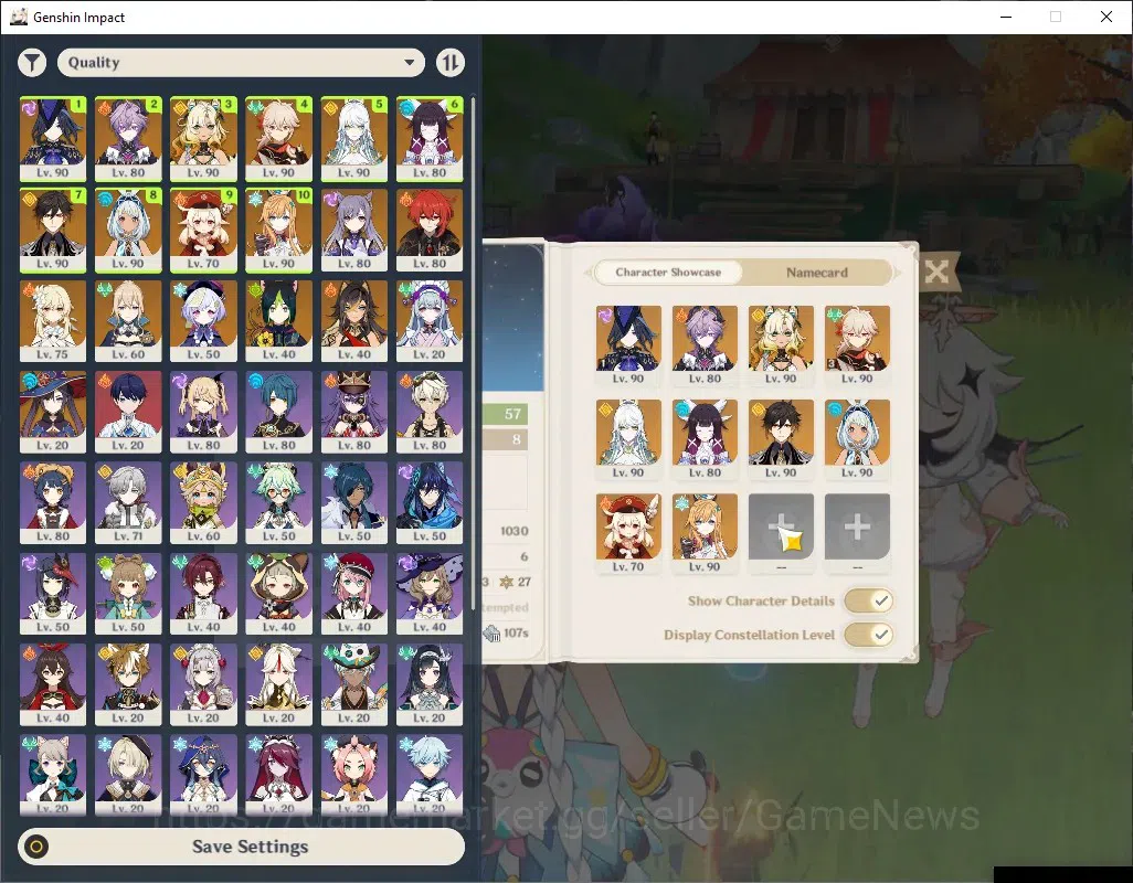 Genshin Impact Accounts Others Asia|AR 57|Rate On|10 Limit 1